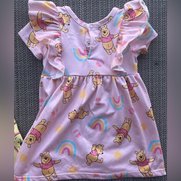 4 Piece Pooh Bear Baby Character Dress and Bloomer Set - Picture 12 of 15